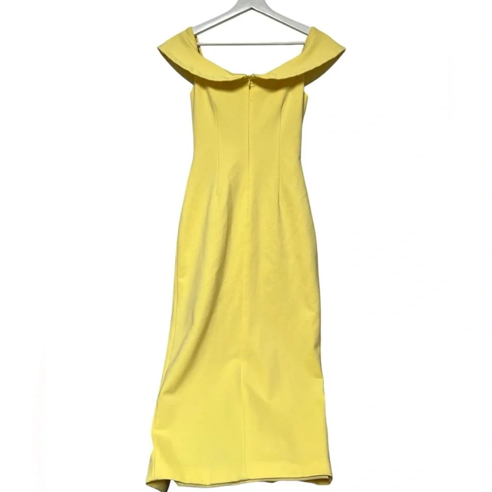 Elliatt Plateau Midi Dress Lemon Yellow Size XS NWT